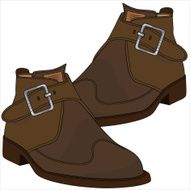Vector suede men&#039;s shoes with buckle isolated on white background