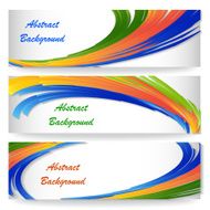 Vector abstract banner creative background set in bright blue g