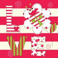 Cute baby background with ladybug N2
