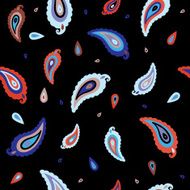 Paisley ornament seamless background N4