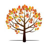 Autumn Tree and Color Leafs N3