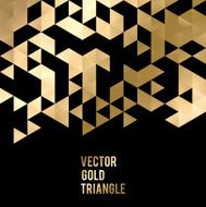 Banner design Abstract template background with gold triangle shapes