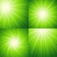 Sunbeams green vector illustration background