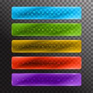 Set of colored web buttons N2