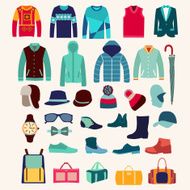 Set of Fashion collection man clothes