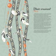 Ethnic feathers and beads