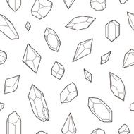 Crystals seamless pattern