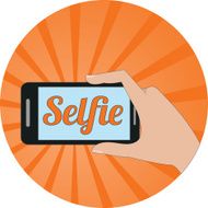 Selfie concept Flat design