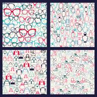 Background silhouette of Women accessories -illustration