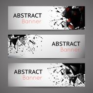 Abstract vector black explosion banners