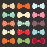 set of bow tie in vector on white background N2