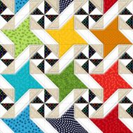 patchwork design with star motive