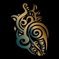 Heart Tribal pattern N4
