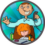 Cheerful hairdresser