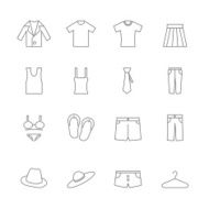 clothing icons set N6