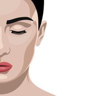 Fashion beauty half Face female Model N2