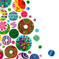 Multicolor abstract bright background with ornamental circles