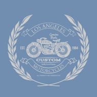 Vintage Motorcycle T-shirt Design Vector Illustration