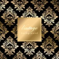 Abstract vintage seamless damask pattern N30