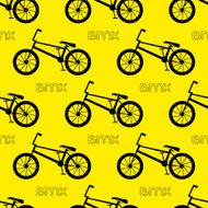 Seamless bicycle pattern BMX bike Vector illustration