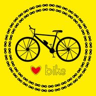 Love bike icon (logo or label)