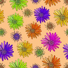 Decoration element Floral style Seamless N3