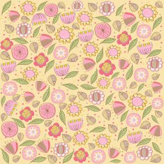 seamless pattern background with flowers N44