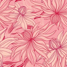 vector seamless pattern of abstract flowers