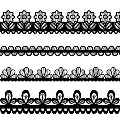 Set of lace vector borders N2