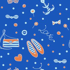 Seamless marine fashion pattern