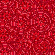Red flowers with strips N2