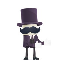funny cartoon illusionist N6