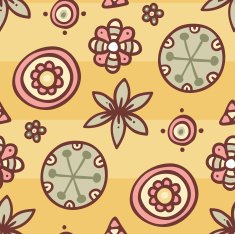 beautiful yellow background with flowers and abstract elements N2