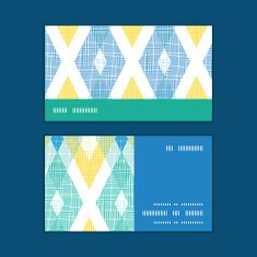 Vector colorful fabric ikat diamond horizontal stripe frame pattern business