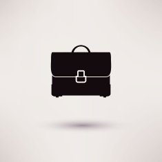 briefcase Icon in the flat style vector