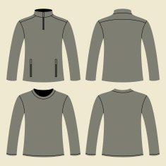 Jacket and Long-sleeved T-shirt template