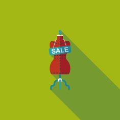 shopping mannequin flat icon with long shadow eps10 N6