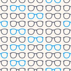 gray and blue glasses