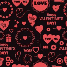 Seamless background vector happy Valentines Day