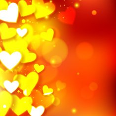 Happy Valentines day typographical glow holiday background with shining soft N19