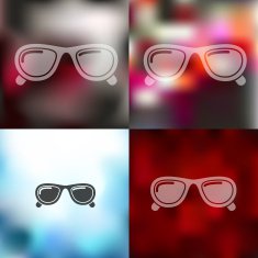 sunglasses icon on blurred background N3