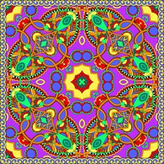 silk neck scarf or kerchief square pattern design N70