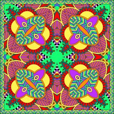 silk neck scarf or kerchief square pattern design N71