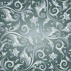 Luxury seamless grey floral wallpaper