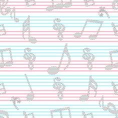 Abstract musical seamless pattern N2