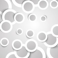 Abstract Background Vector - Circles with Drop Shadows