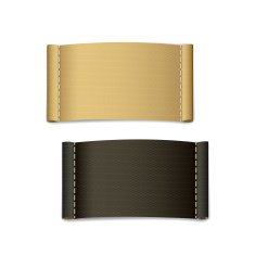 blank leather jeans label set over white N2