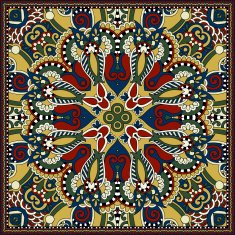 silk neck scarf or kerchief square pattern design N76