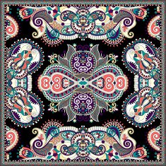 silk neck scarf or kerchief square pattern design N78