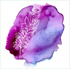 Feather Painted Live Watercolor Paint N10